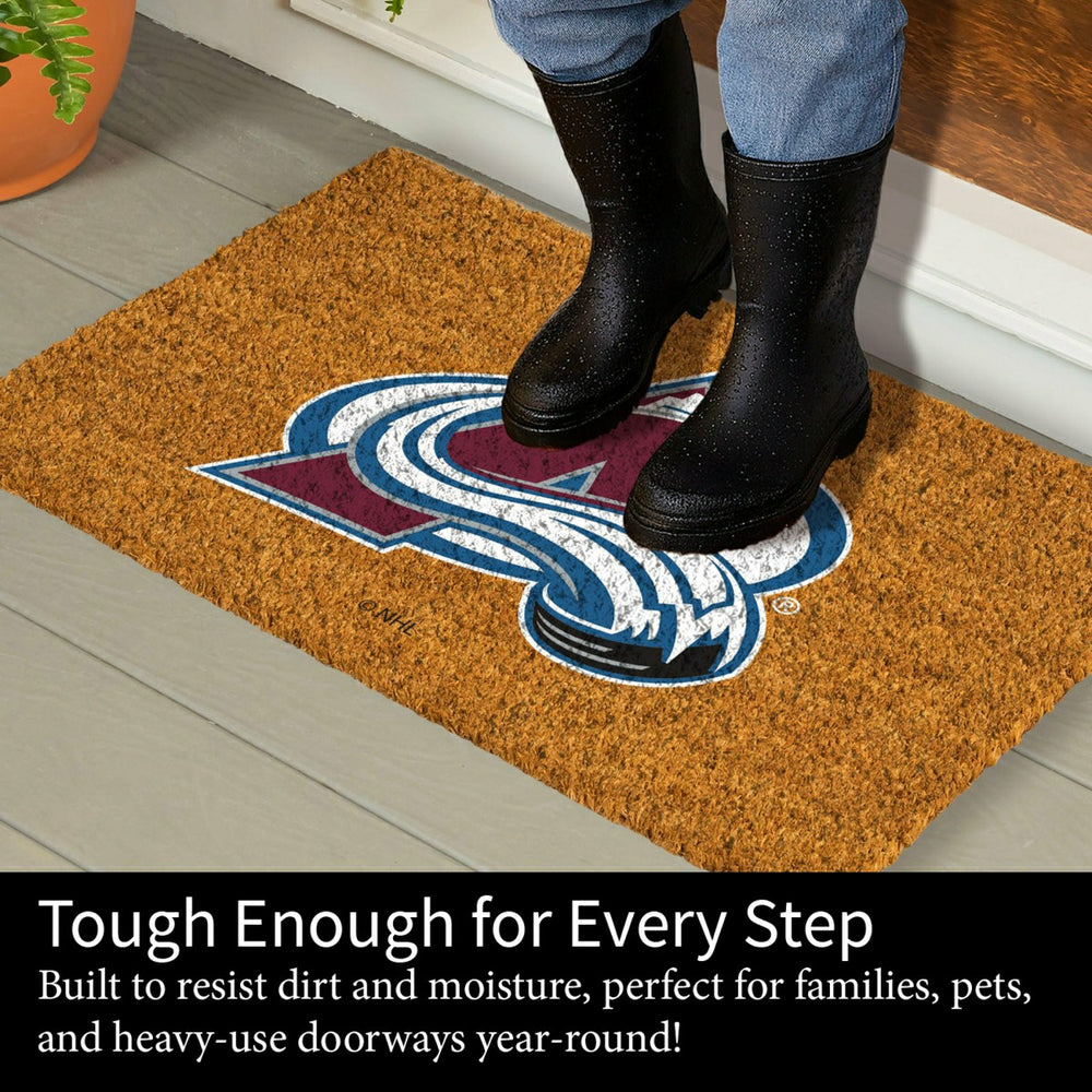 Coir Mat, 16"x28", Colorado Avalanche, NHL