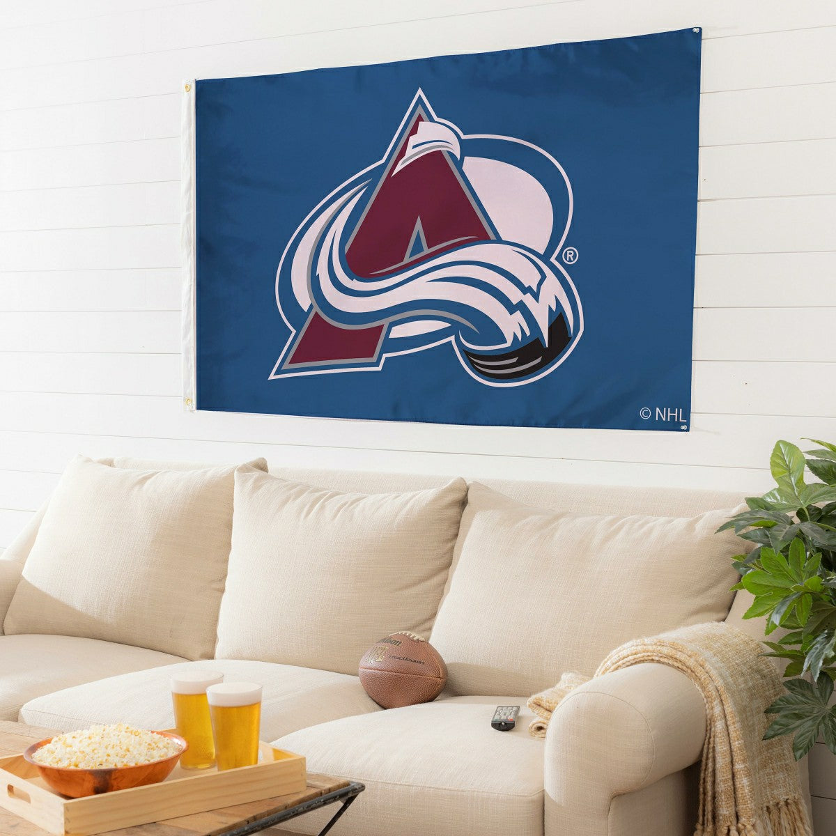 Colorado Avalanche Single Sided Flag w/ 2 Grommets, 3'x5', NHL, Home