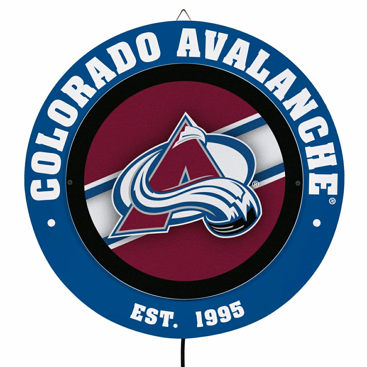 Colorado Avalanche, Metal Lite, Round, NHL