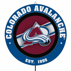 Colorado Avalanche, Metal Lite, Round, NHL