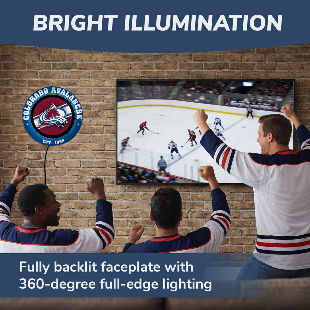 Colorado Avalanche, Metal Lite, Round, NHL
