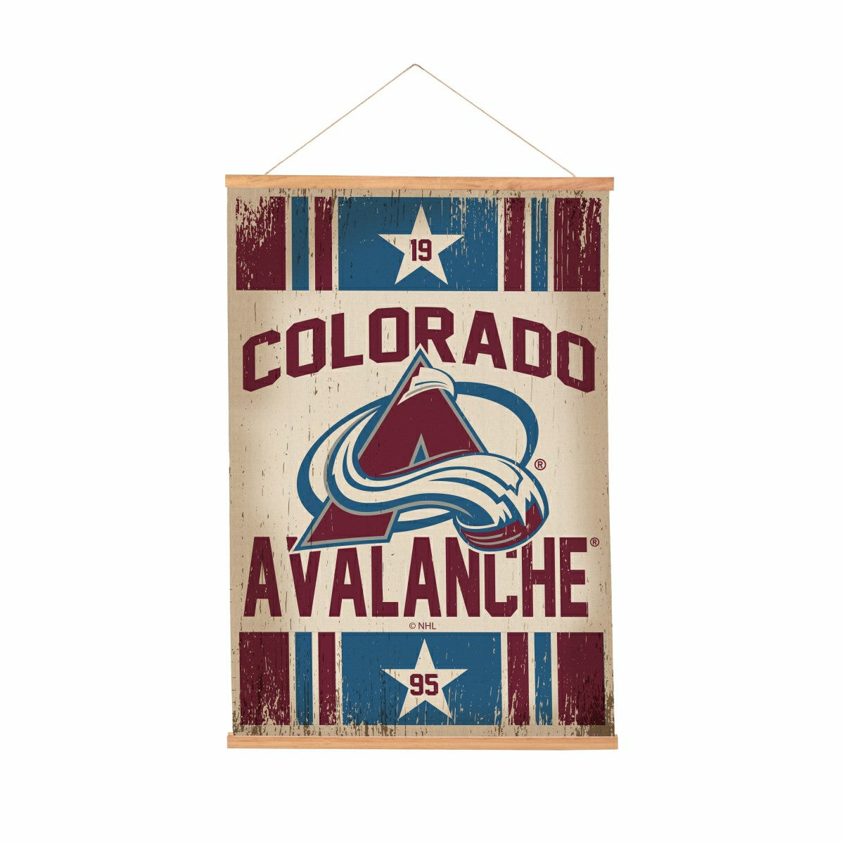 Colorado Avalanche, Canvas Wall Tapestry, Medium, 36x24, NHL, Home