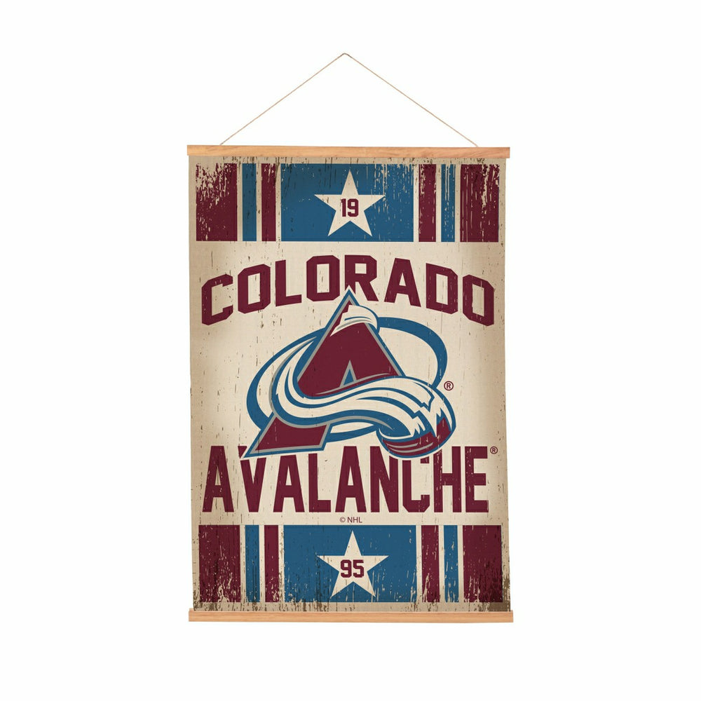 Colorado Avalanche, Canvas Wall Tapestry, Medium, 36x24, NHL, Home