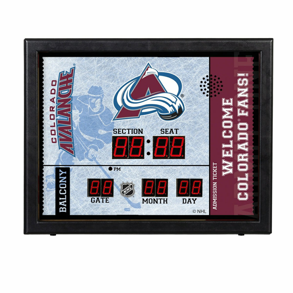 Bluetooth Scoreboard Wall Clock, Colorado Avalanche, NHL, Home
