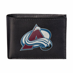 Colorado Avalanche Black Bi-Fold Embroidered Wallet w/ RFID Blocking, NHL, Home