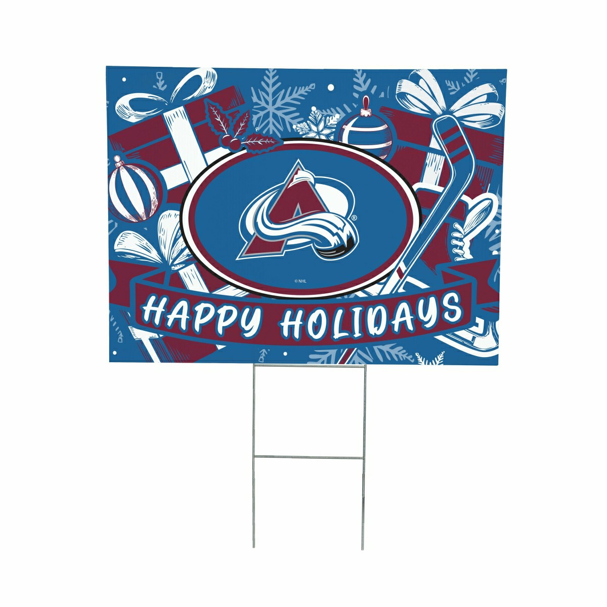 Colorado Avalanche Yard Sign, Holiday, NHL, Home