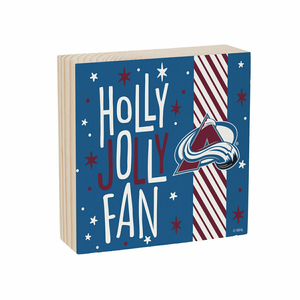 Colorado Avalanche Block, Holiday, 6x6, NHL, Home