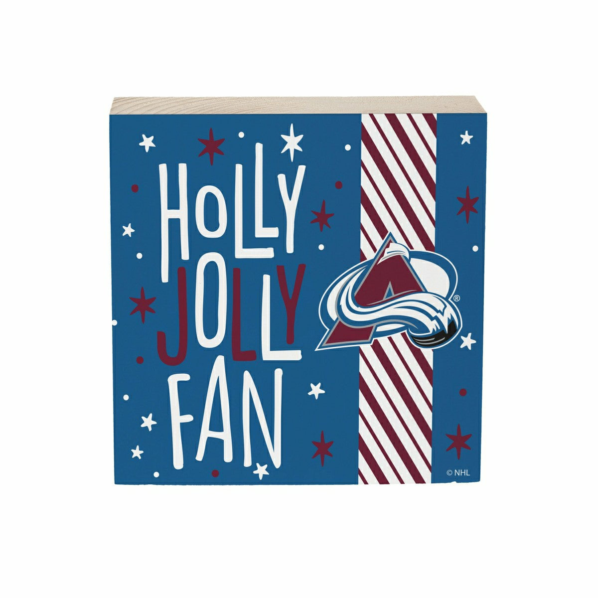 Colorado Avalanche Block, Holiday, 6x6, NHL, Home