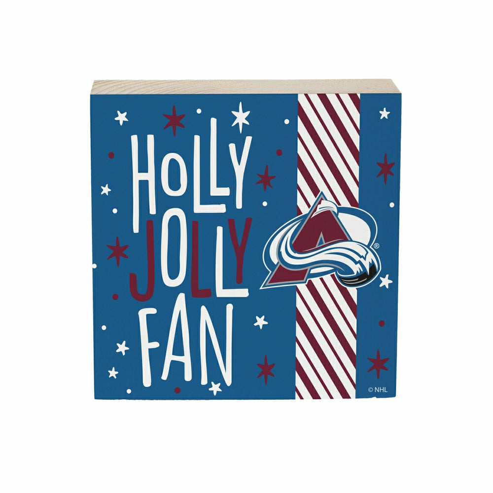 Colorado Avalanche Block, Holiday, 6x6, NHL, Home