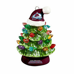 4" Mini LED Tabletop Christmas Tree, Set of 2, Colorado Avalanche, NHL, Home