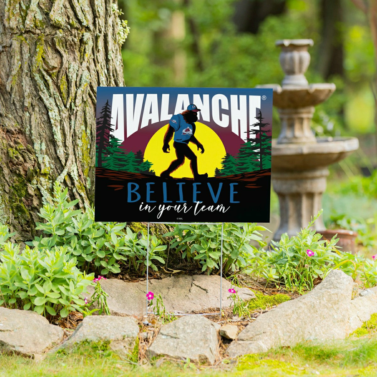 Colorado Avalanche Yard Sign, Bigfoot, NHL, Home