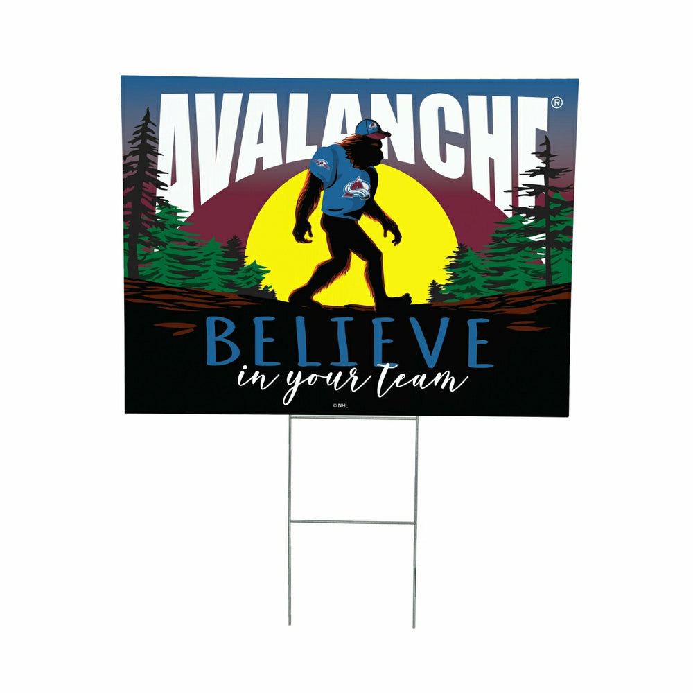 Colorado Avalanche Yard Sign, Bigfoot, NHL, Home