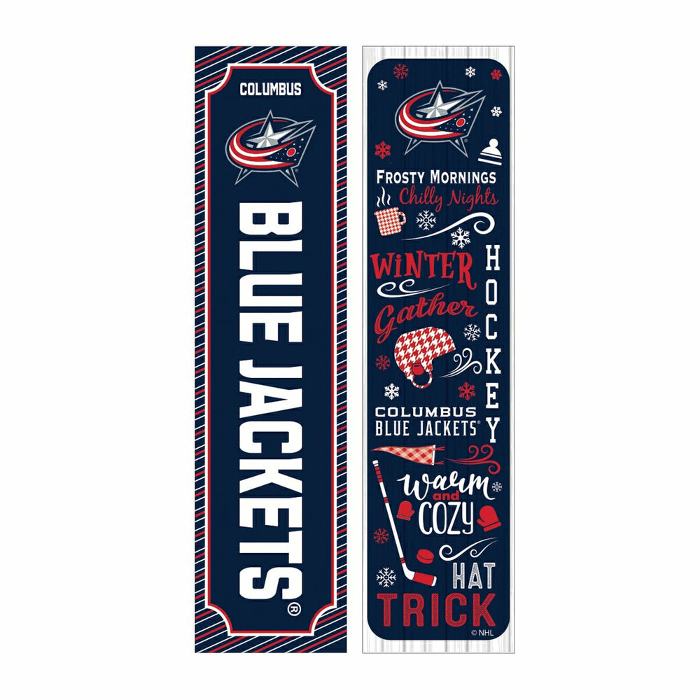 Columbus Blue Jackets 46" Double Sided Leaner, Winter Seasonal, NHL, Home