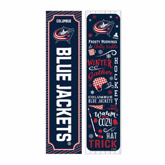 Columbus Blue Jackets 46" Double Sided Leaner, Winter Seasonal, NHL, Home