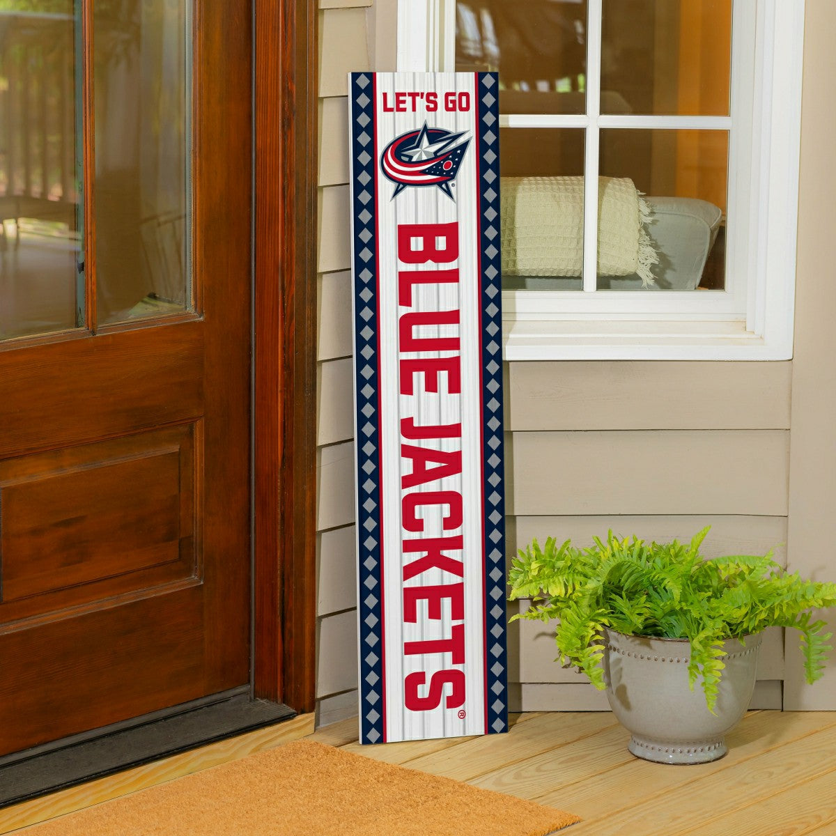 Columbus Blue Jackets 47" Double Sided Leaner, Christmas, NHL, Home
