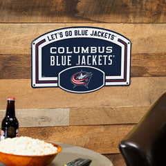 Columbus Blue Jackets USA Embossed Steel Wall Sign, 11" x 17", NHL, Home