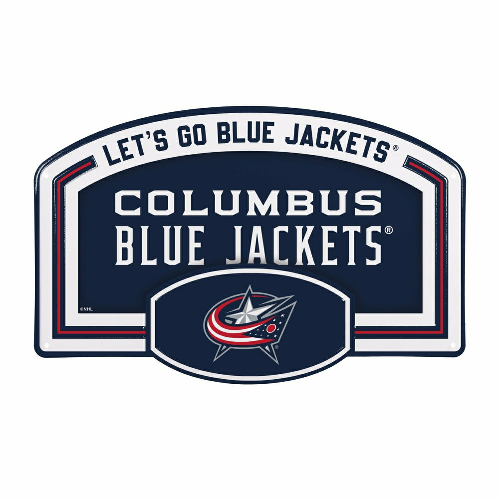 Columbus Blue Jackets USA Embossed Steel Wall Sign, 11" x 17", NHL, Home