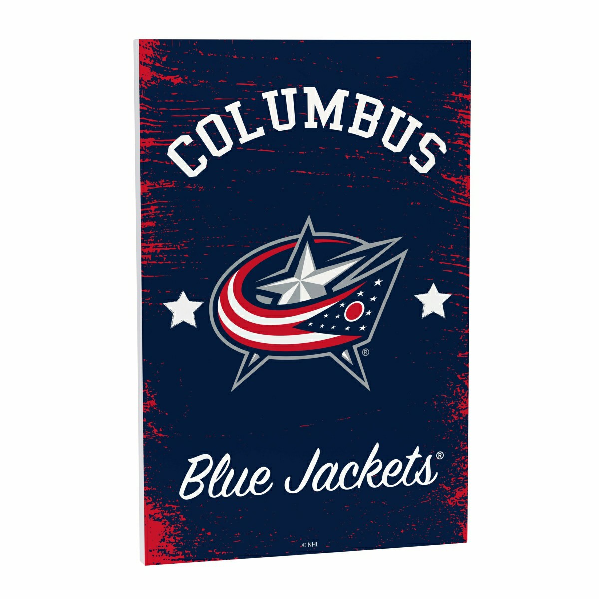 Columbus Blue Jackets Wood Wall Sign, 16x24, NHL, Home