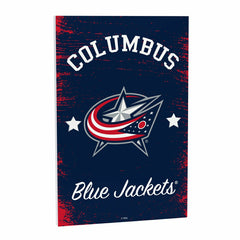Columbus Blue Jackets Wood Wall Sign, 16x24, NHL, Home