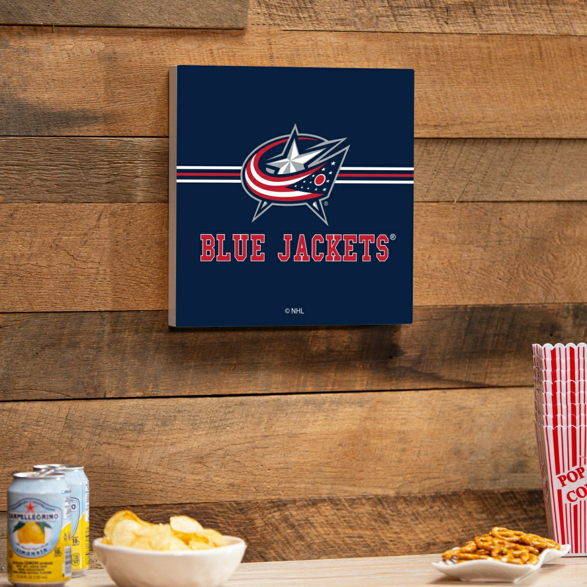 Columbus Blue Jackets Wood Wall Sign, 12x12, NHL, Home
