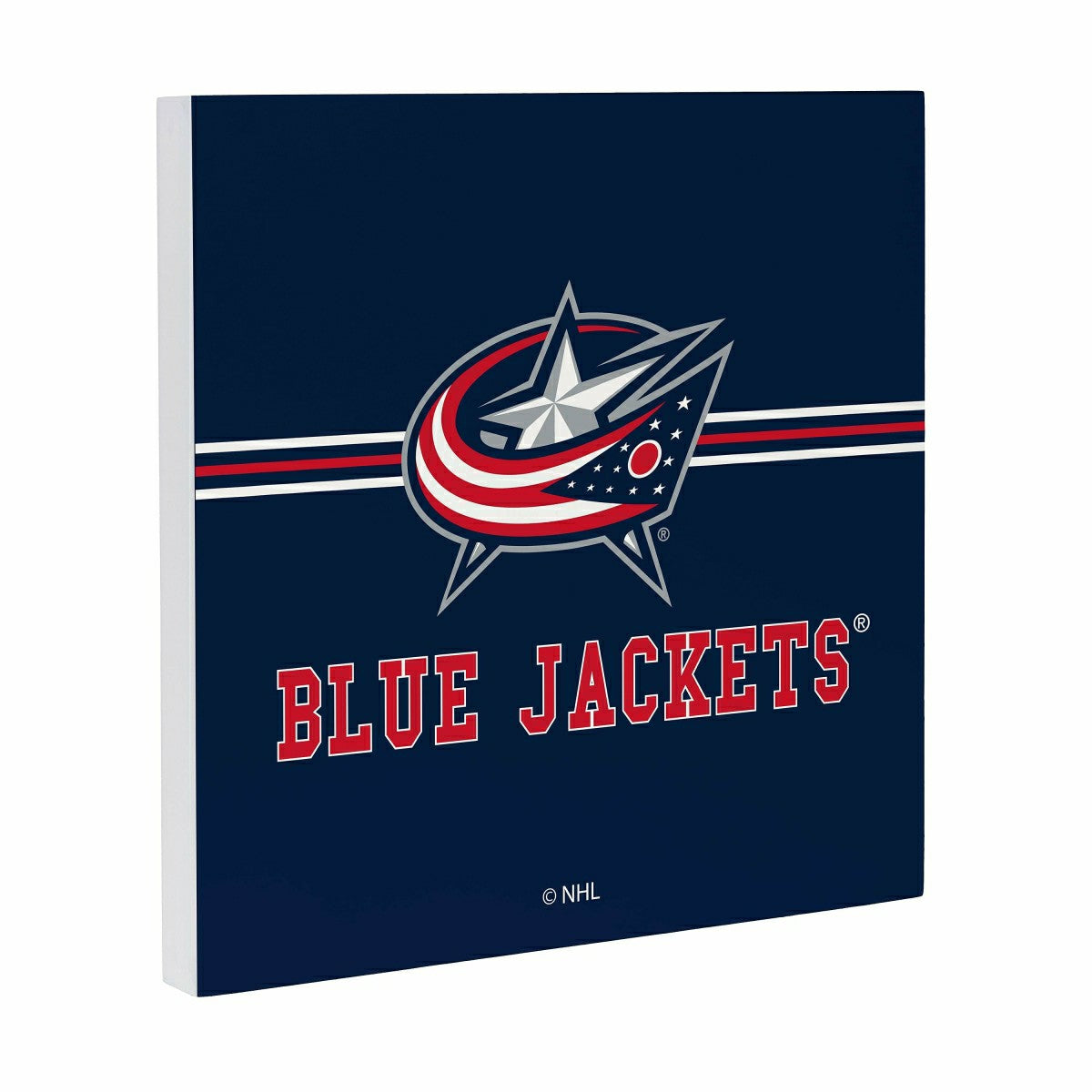 Columbus Blue Jackets Wood Wall Sign, 12x12, NHL, Home