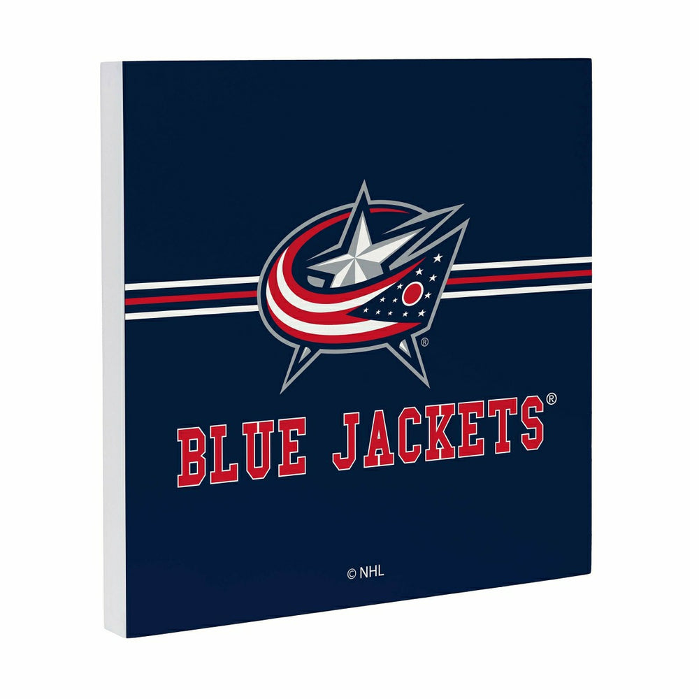 Columbus Blue Jackets Wood Wall Sign, 12x12, NHL, Home