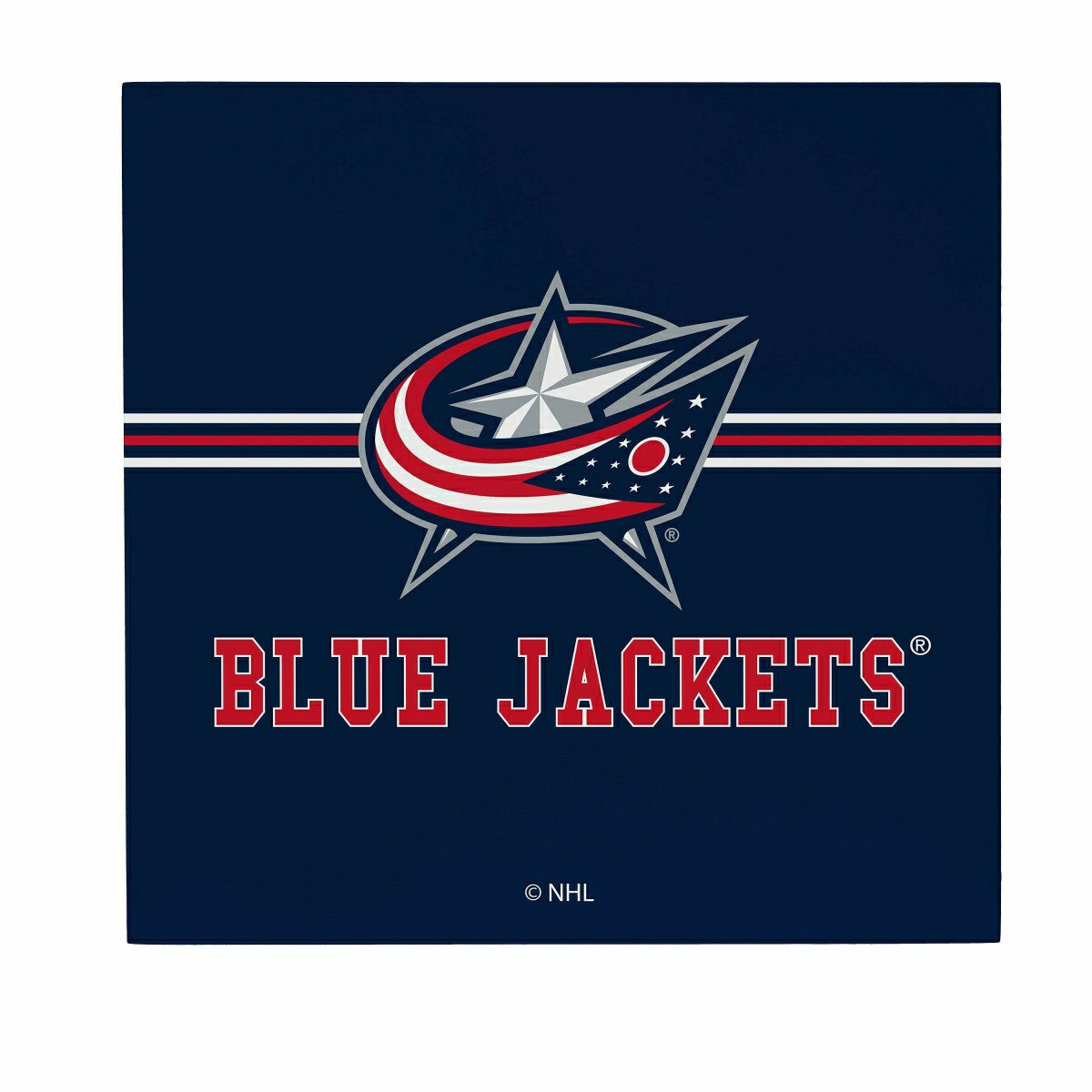 Columbus Blue Jackets Wood Wall Sign, 12x12, NHL, Home