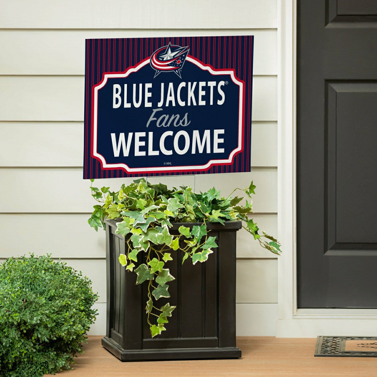 Columbus Blue Jackets Coroplast Yard Sign, "Fans Welcome", NHL, Home