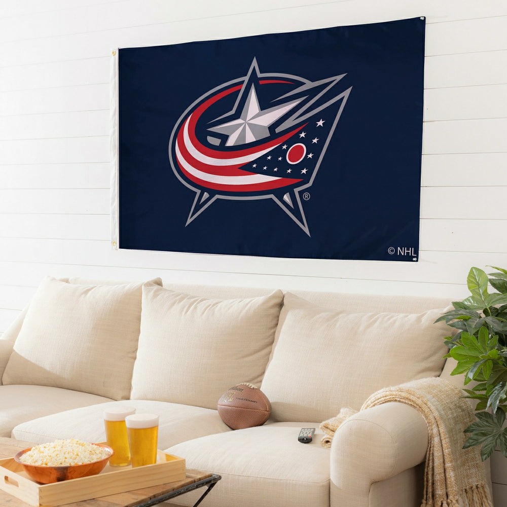 Columbus Blue Jackets Single Sided Flag with 2 Grommets, 3'x5', NHL, Home