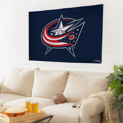 Columbus Blue Jackets Single Sided Flag with 2 Grommets, 3'x5', NHL, Home