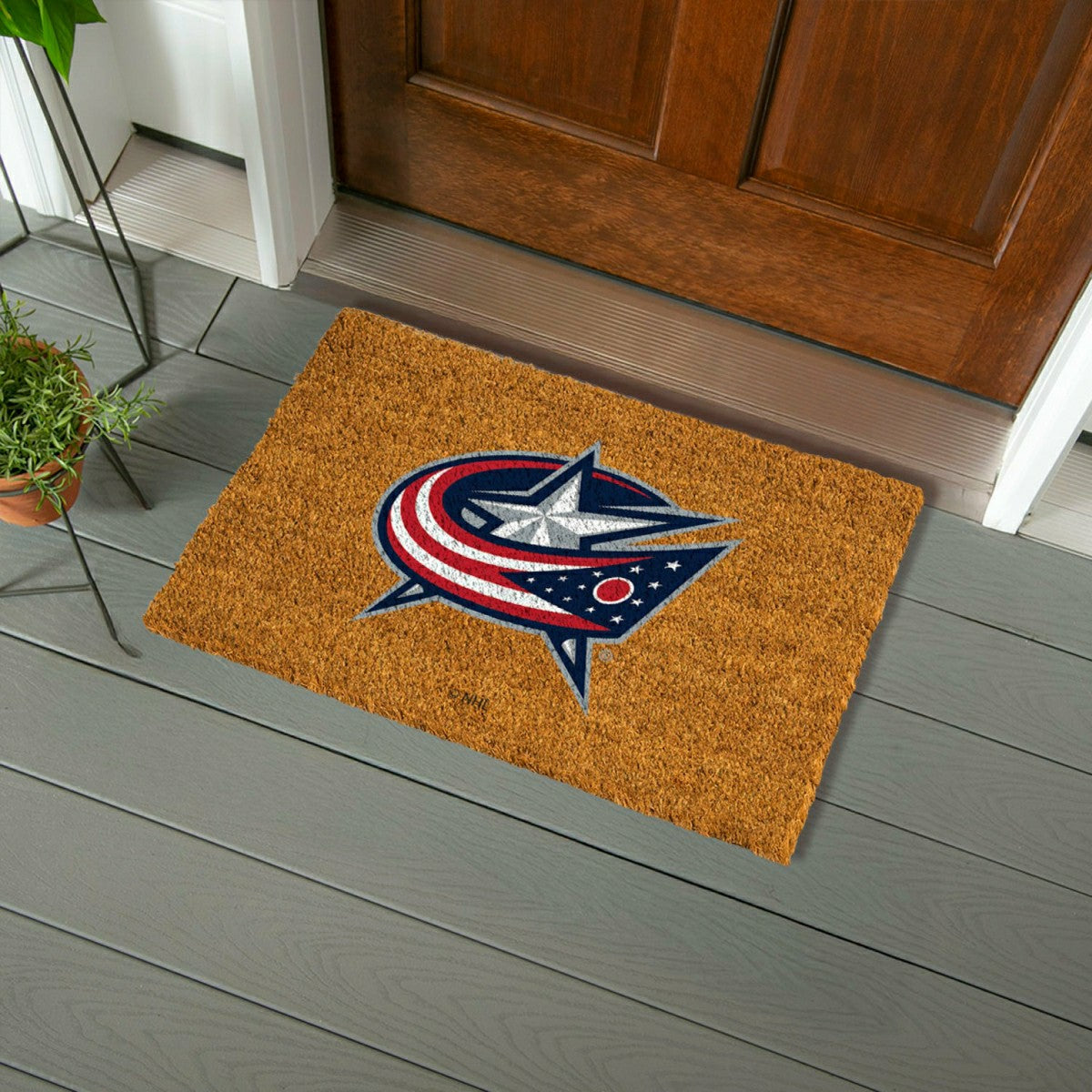 Coir Mat, 16"x28", Columbus Blue Jackets, NHL
