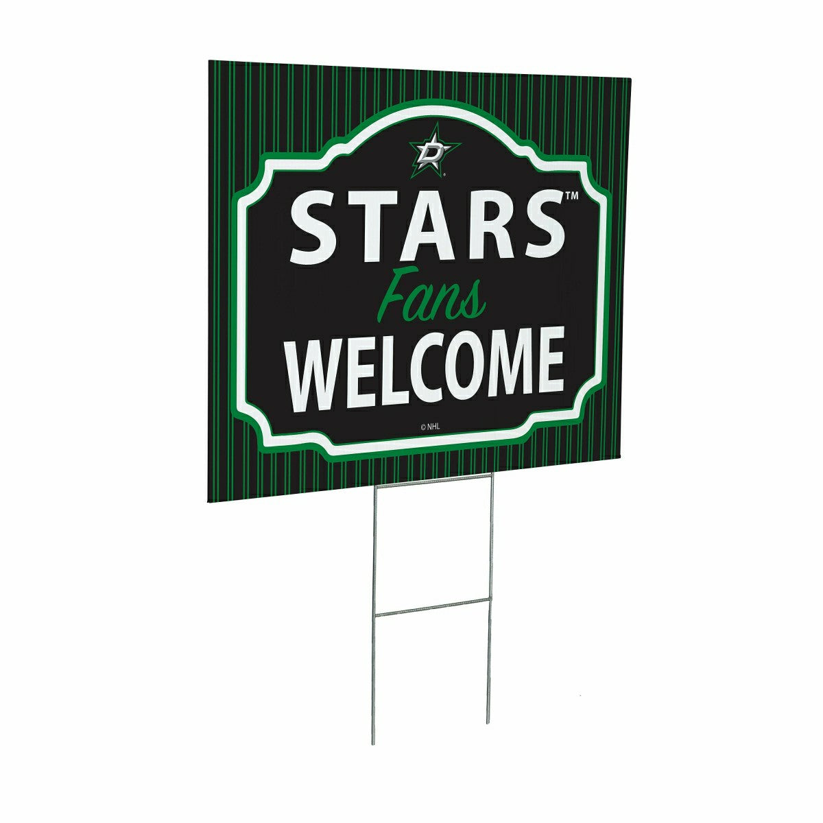 Dallas Stars Coroplast Yard Sign, "Fans Welcome", NHL, Home