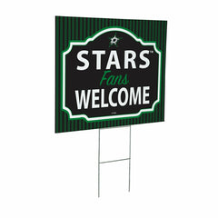 Dallas Stars Coroplast Yard Sign, "Fans Welcome", NHL, Home