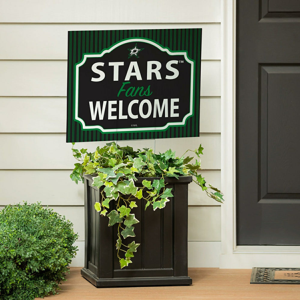 Dallas Stars Coroplast Yard Sign, "Fans Welcome", NHL, Home
