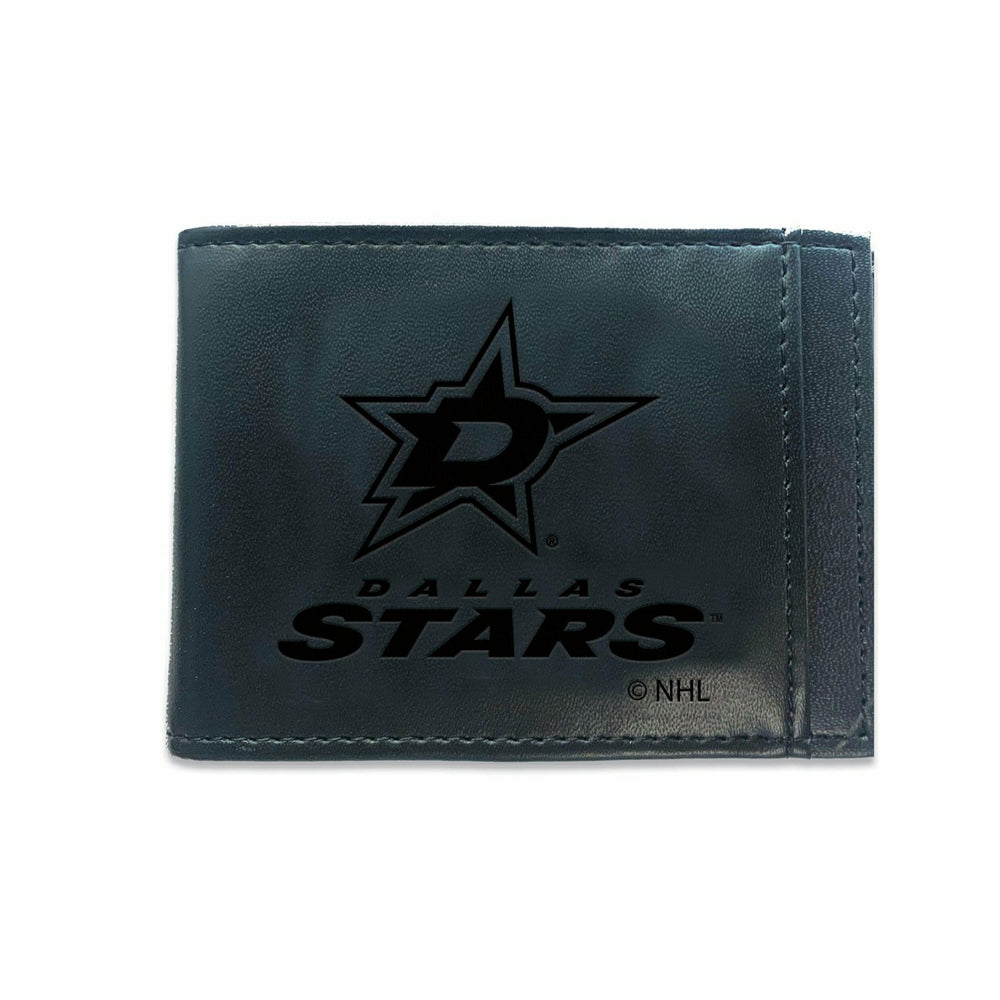 Front Pocket Wallet w/ RFID Blocking, Dallas Stars, Black, NHL, Home