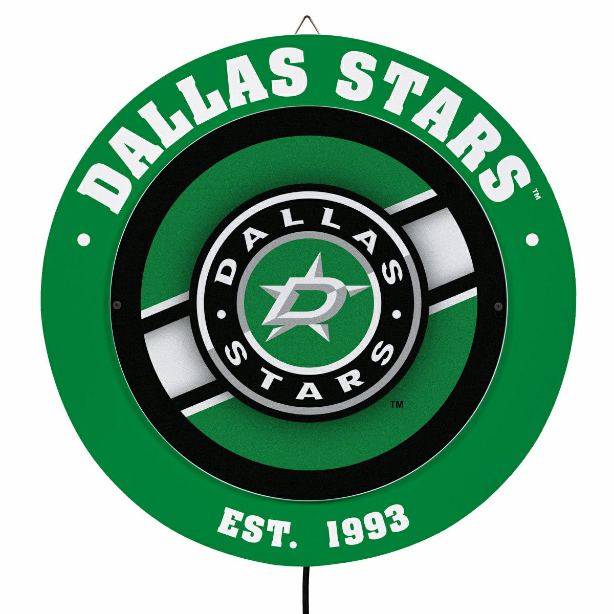 Dallas Stars, Metal Lite, Round, NHL