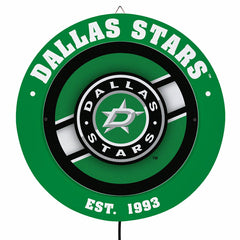 Dallas Stars, Metal Lite, Round, NHL