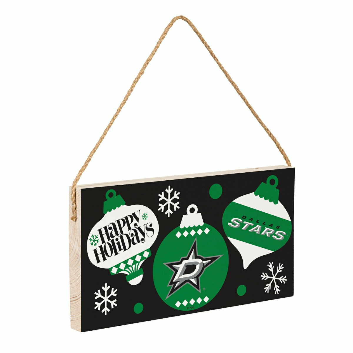 Dallas Stars Holiday Wood Wall Sign, 6x11, NHL, Home