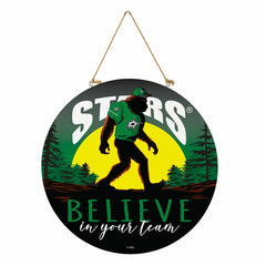 Dallas Stars Bigfoot Round Door Décor with Hanging Rope, 18x18, NHL, Home