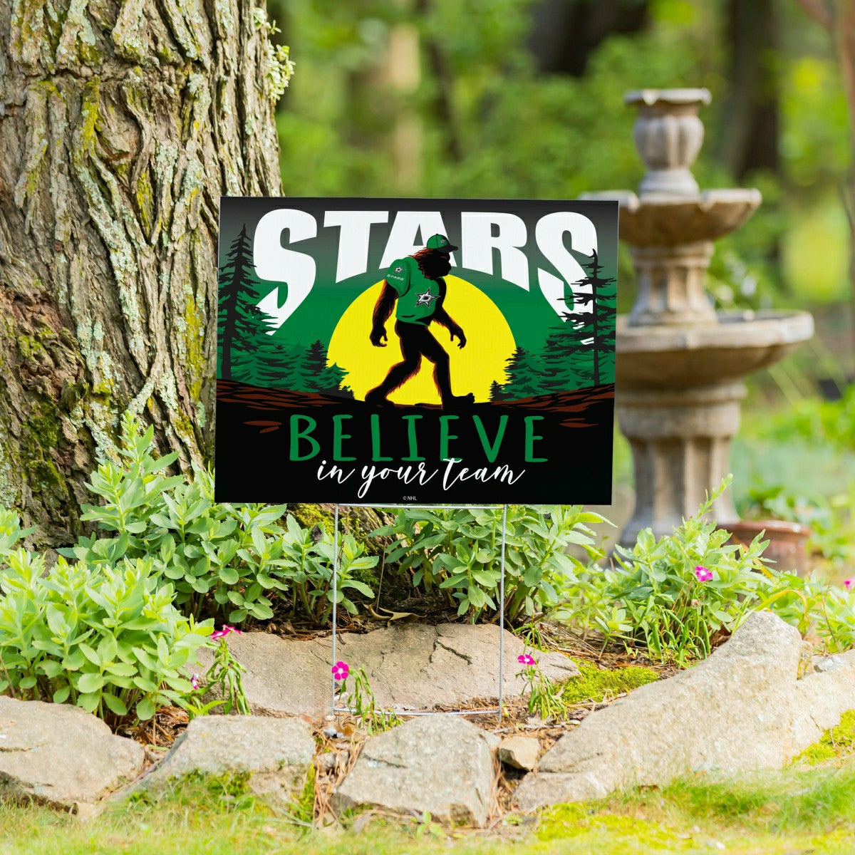 Dallas Stars Yard Sign, Bigfoot, NHL, Home
