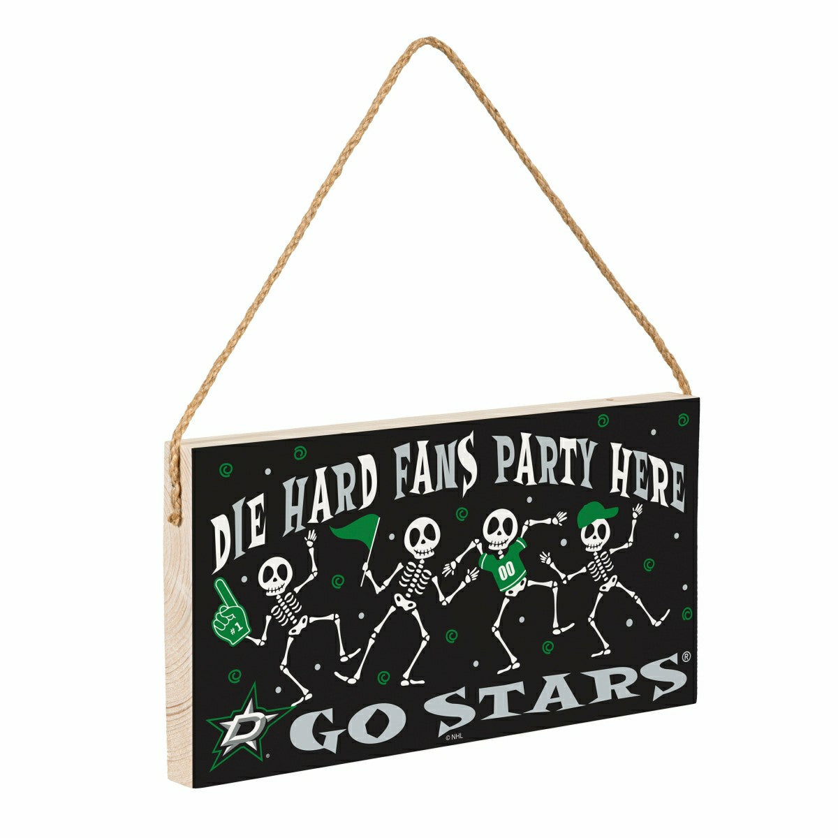 Dallas Stars Halloween Wood Wall Sign, 6x11, NHL, Home
