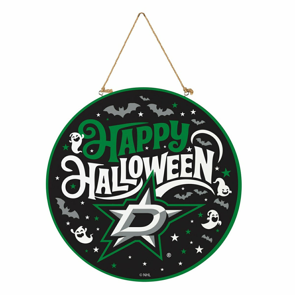 Dallas Stars Halloween Round Door Décor with Hanging Rope, 18x18, NHL, Home