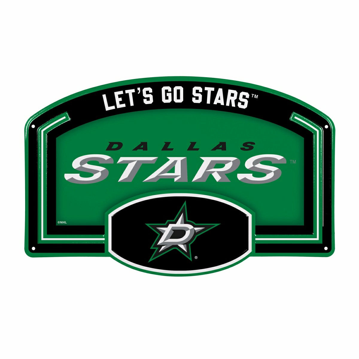 Dallas Stars USA Embossed Steel Wall Sign, 11" x 17", NHL, Home
