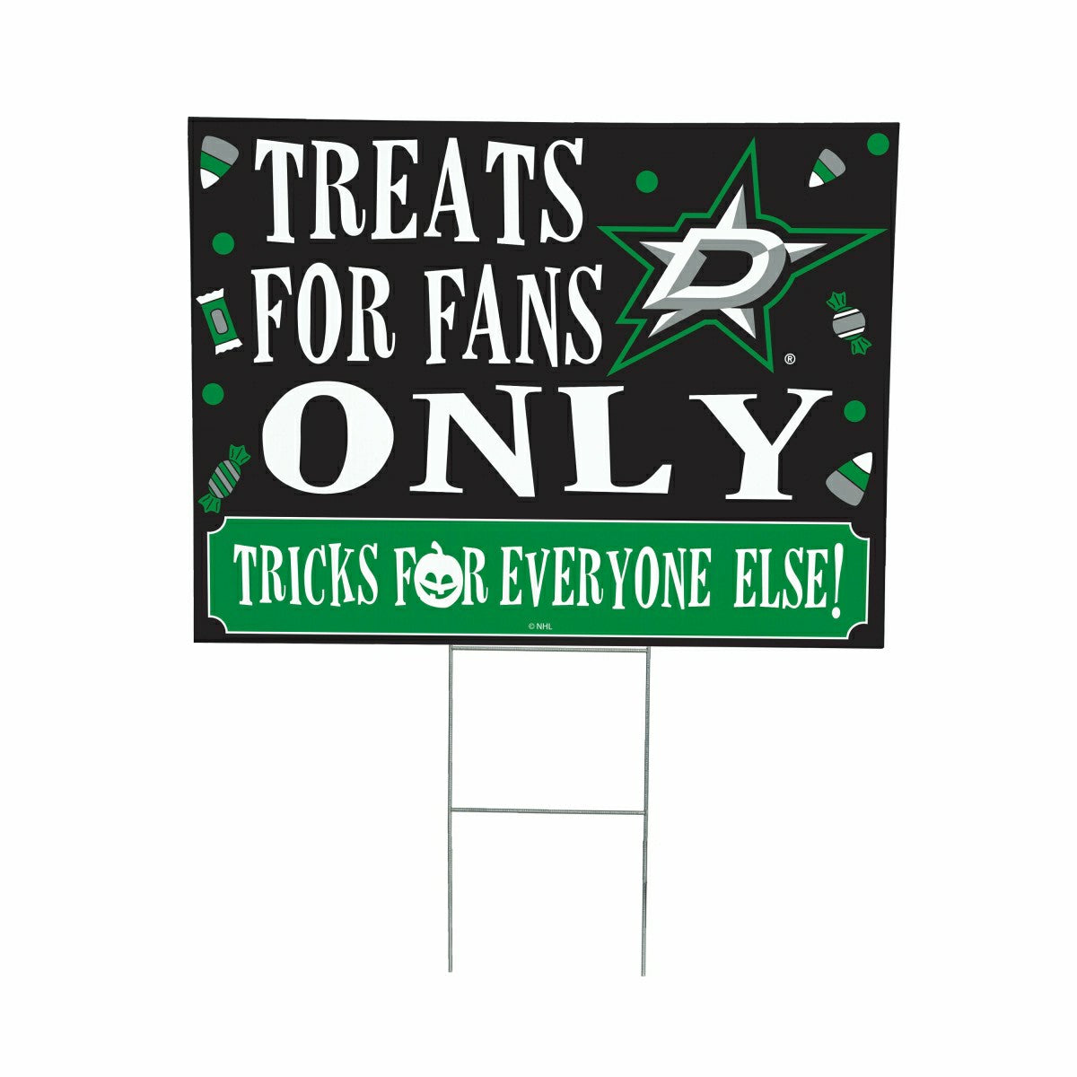 Dallas Stars Yard Sign, Halloween Treats for Fans, NHL, Home