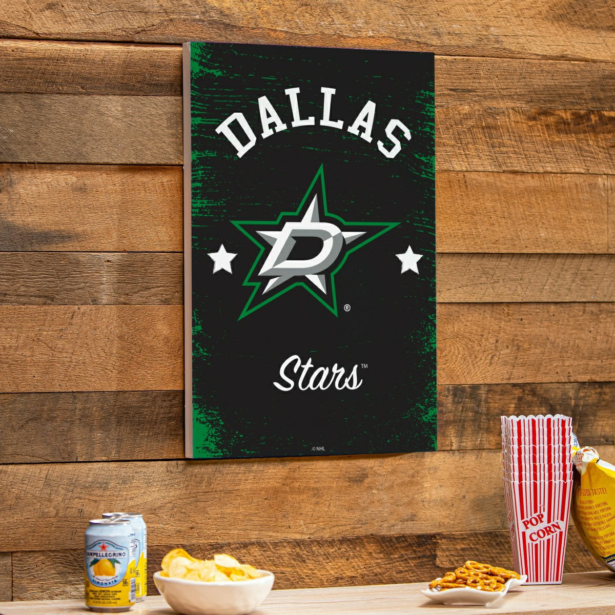 Dallas Stars Wood Wall Sign, 16x24, NHL, Home