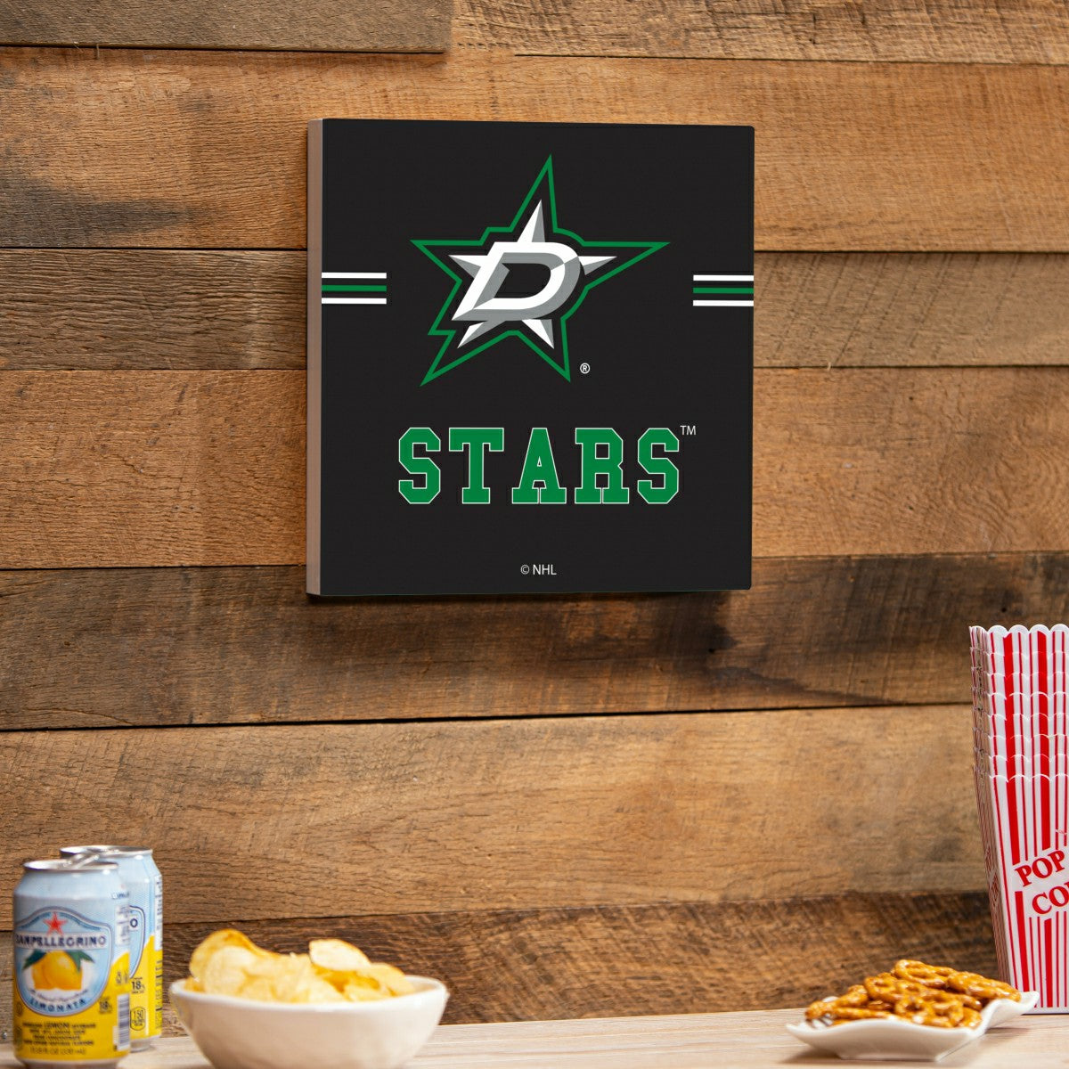 Dallas Stars Wood Wall Sign, 12x12, NHL, Home