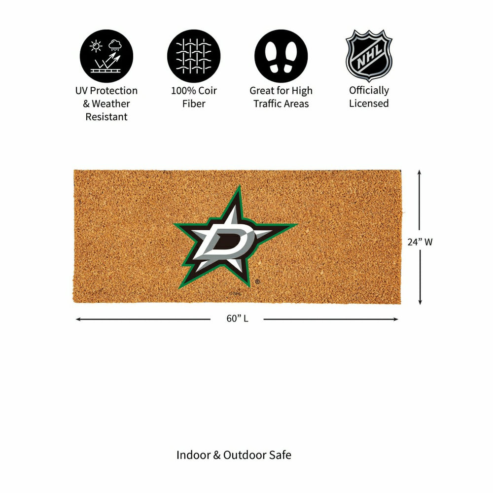 Dallas Stars Extra Large Full Color Coir Mat, 60"x24", NHL