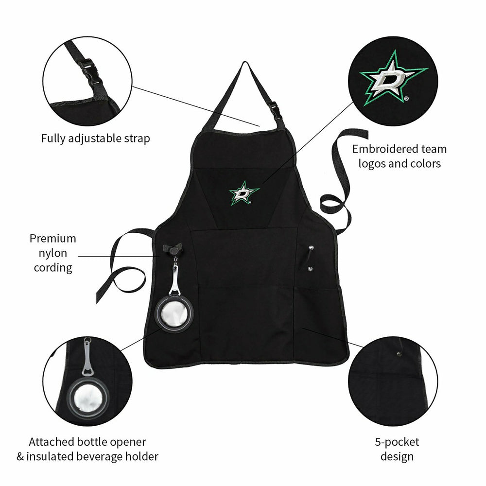 Grill Apron, Black, Dallas Stars, NHL, Home