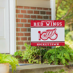 Detroit Red Wings, 100 Anniversary Cororplast Yard Sign, NHL, Home
