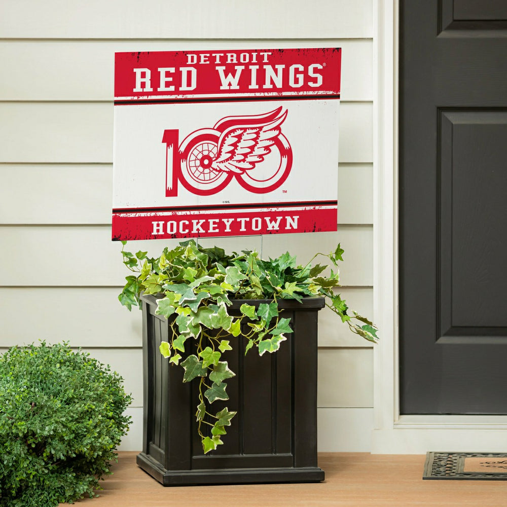 Detroit Red Wings, 100 Anniversary Cororplast Yard Sign, NHL, Home